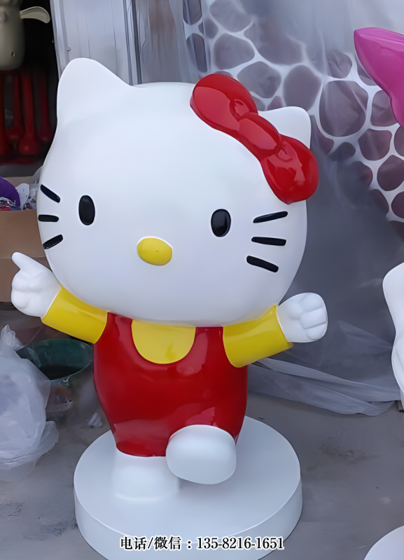 玻璃鋼HelloKitty卡通貓雕塑 (2)